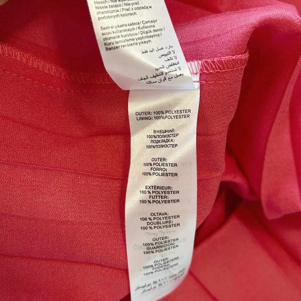 Little Mistress Maternity Dress NWT Size 10 Pleated Midi Lace Coral Pink - Picture 9 of 9